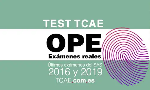 Test oposiciones TCAE SAS Andalucía Auciliar de enfermería OPE 2016 y 2019