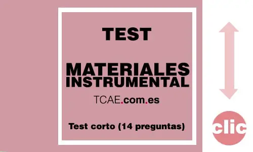 test tcae materiales instrumental carro de curas auxiliar de enfermería