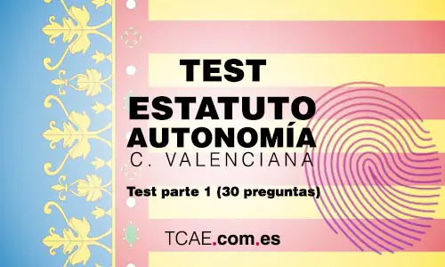 Test TCAE Auxiliar de Enfermería OPE Oposiciones Estatuto Autonomía Comunidad Valenciana SERVASA GVA SAN 1