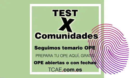 Test TCAE Auxiliar de Enfermería OPE Oposiciones por comunidades