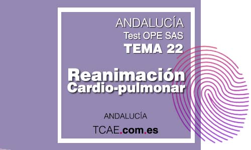 Test TCAE Auxiliar de Enfermería Tema 22 Reanimación Cardio-Pulmonar Básica OPE Oposiciones SAS