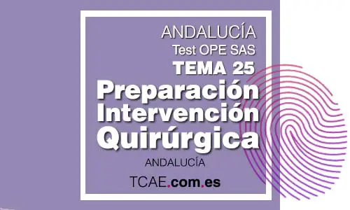 Test TCAE Auxiliar de Enfermería Tema 25 Atención y preparación del paciente para una exploración o intervención quirúrgica OPE Oposiciones SAS