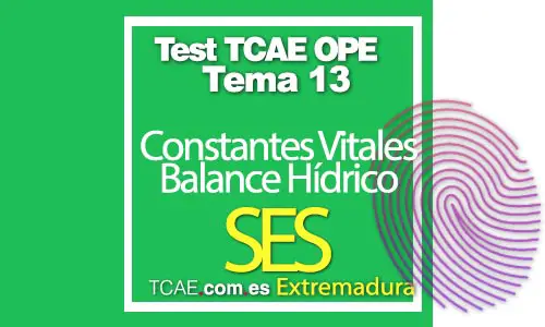 Test-TCAE-OPE-Auxiliar-de-Enfermería-Comunidad-Extremadura-SES-Constantes-Vitales-Balance-Hídrico-Tema-13