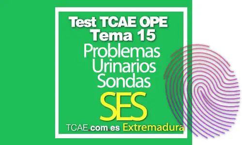 Test-TCAE-OPE-Auxiliar-de-Enfermería-Comunidad-Extremadura-SES-Problemas-Urinarios-Sondas-Tema-15