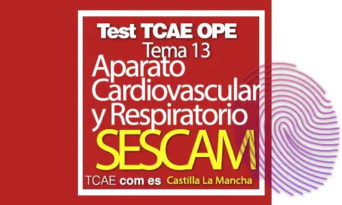 Test-TCAE-OPE-Auxiliar-de-Enfermería-SESCAM-Comunidad-Castilla-La-Mancha-aparato-cardiovascular-y-respiratorio-Tema-13
